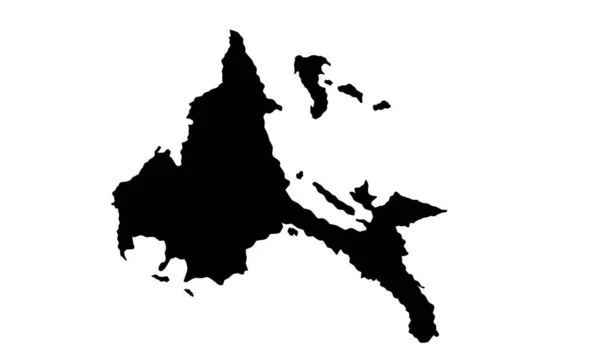 Mapa Silueta Región Calabarzon Filipinas — Archivo Imágenes Vectoriales