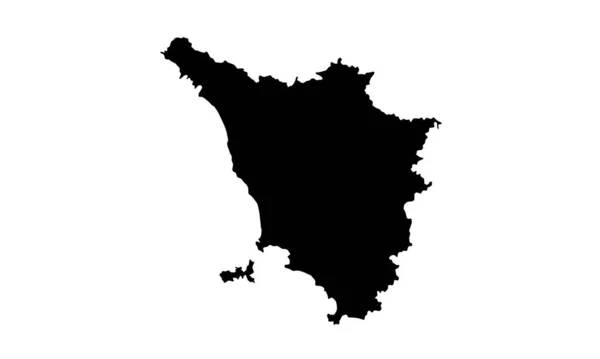 Silhuettkarta Över Regionen Toscana Italien — Stock vektor