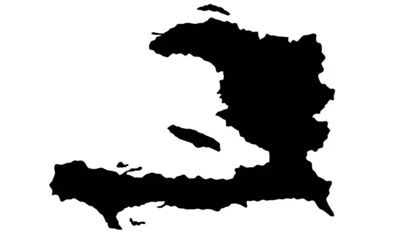 Sylwetka Haiti Wyspach Karaibów — Wektor stockowy