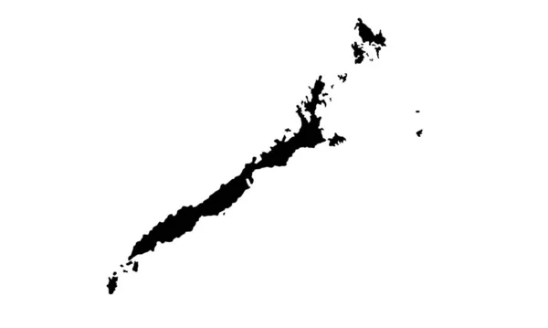Silhouettenkarte Der Provinz Palawan Auf Den Philippinen — Stockvektor