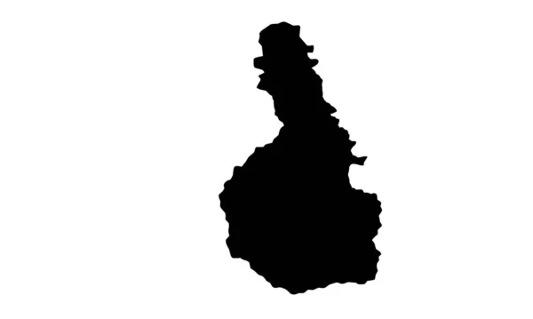 Mappa Silhouette Dell Isola Tioman Malesia — Vettoriale Stock