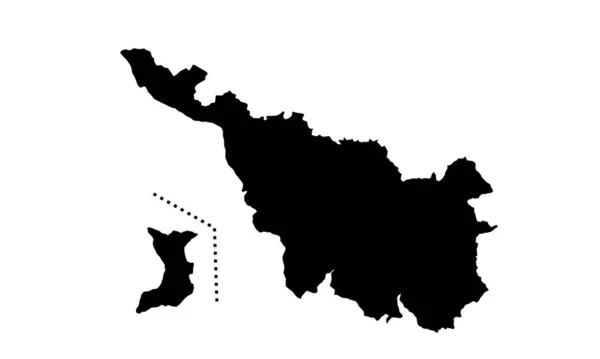 ブレーメン国地図シルエットでドイツ — ストックベクタ