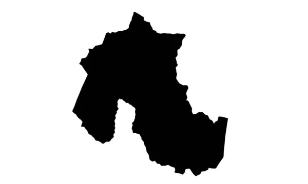 サルバドールのサン サルバドール市のシルエット地図 — ストックベクタ