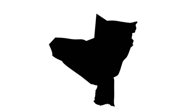 Kasla Πόλη Χάρτη Σιλουέτα Λευκό Φόντο — Διανυσματικό Αρχείο