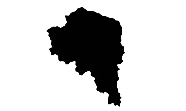 Kerman Mappa Della Città Silhouette Iran — Vettoriale Stock