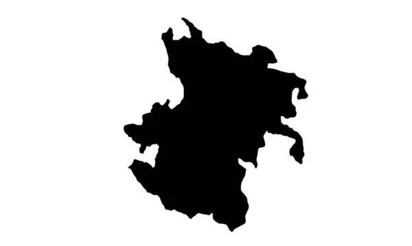 Hamedan City Map Silhouette Iran — 스톡 벡터