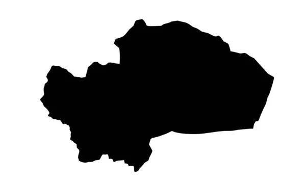 Qom Mappa Della Città Silhouette Iran — Vettoriale Stock
