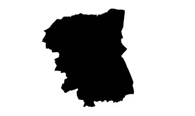 Tayland 'da Nakhon Phanom Eyaletinin harita silueti