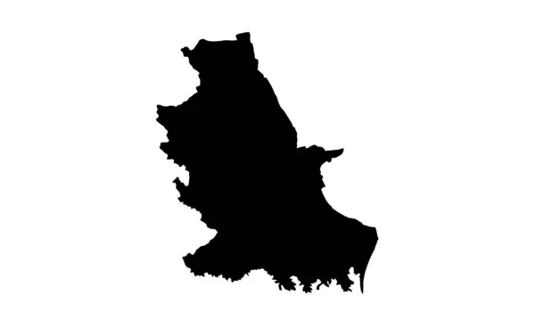 Peta Siluet Kota Nong Bua Lam Phu Thailand - Stok Vektor