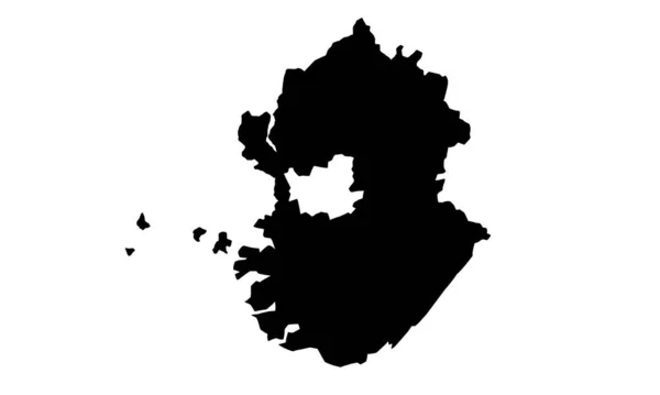 Silhueta Mapa Província Gyeonggi Coreia Sul —  Vetores de Stock