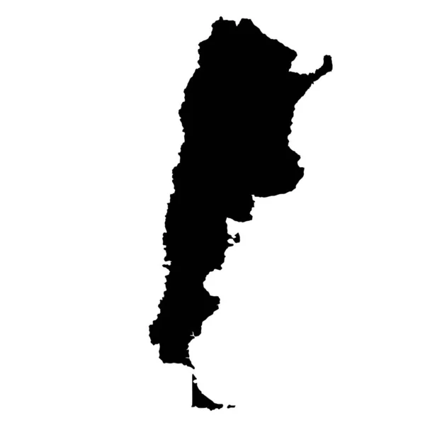 Silhueta Mapa País Argentina América Sul — Vetor de Stock