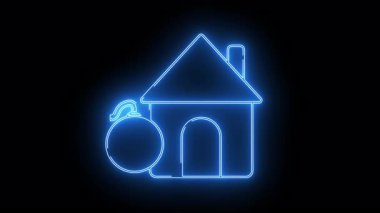 Neon ana hatlarına göre evin yanındaki bomba ev saldırısına işaret ediyor.