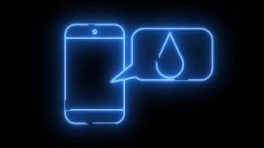 Su bırakma bildirimli neon resim telefonu