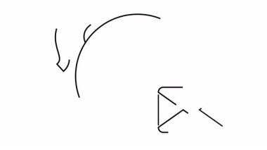 Zarfın yanına yerleştirilmiş bir bomba görüntüsü. Her ikisi de siyah çizgilerle beyaz bir zemin üzerine yerleştirilmiş.