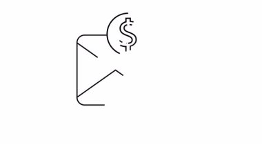 Üzerinde bir dolar işareti olan bir zarfın taslağı.