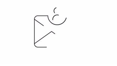 Üzerinde bir çemberin içinde bir kişinin simgesi olan siyah bir zarf çizimi