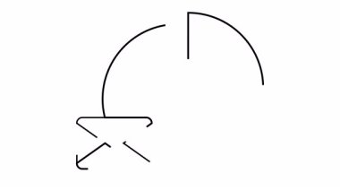 Yanında bir zarf sembolü olan bir parça eksik bir pasta grafiğinin basit çizimi