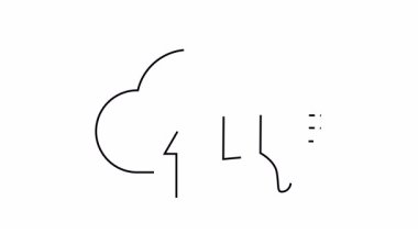 Baş parmağında aşağı işareti olan yukarı doğru ok olan bir bulut
