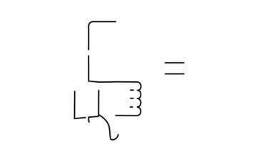 Vücudunda iki çizgi ve önünde baş parmak izi olan bir klasörün siyah ana hatları