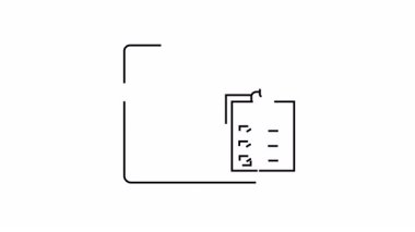 Liste ögelerini gösteren işaretli ve satırlı kontrol listesi veya panosu olan bir dizin