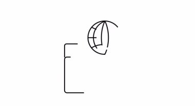 Veri depolama veya erişimi sembolize eden üzerinde asılı duran bir küre içeren siyah klasör