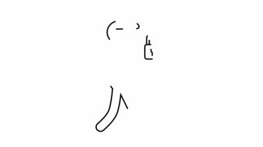 Simge, yürürken şapkası kilitli olmayan asma kilidi tutan kişiyi tasvir eder