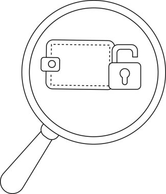 Unlocked phone under a magnifying glass with the lock open on its screen