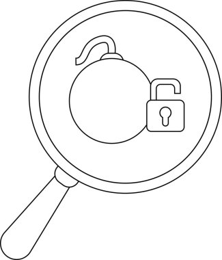 Unlocked phone under a magnifying glass with the lock open on its screen