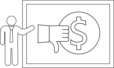 Taslak Sanat Adamı baş parmağını tabelanın yanına doğru uzattı