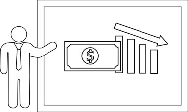 Finansal grafiği olan sunum kurulu kar ve sunucuyu azaltıyor