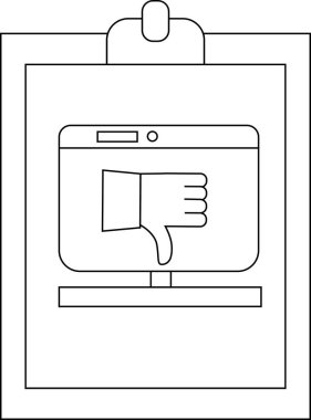 Bilgisayarlı pano küçük başparmaklar simgesini gösterir