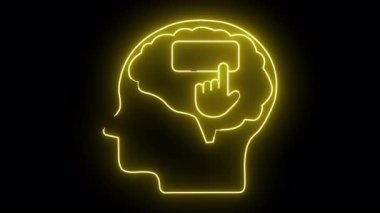 Telefon parmağı olan bir kafa ve ona dokunan bir beyin profili.