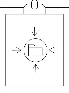 Dizin simgesi içeriyi gösteren oklarla çevrili bir pano
