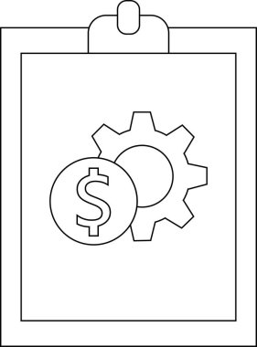 Üzerinde dolar işareti olan bir madeni parayı gösteren bir pano dişli tekerleği üst üste bindiriyor.