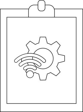 Ortasında kablosuz internet sembolü olan bir pano.