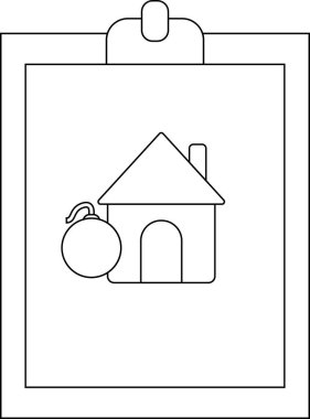 Panoya çizilen çizgi bomba yüklü bir evi gösteriyor.