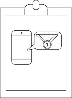 Panoda bir akıllı telefon içinde 1 numaralı madalyayı taşıyan bir mesaj baloncuğu görüntüler