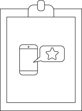 Panodaki bir konuşma balonunda akıllı telefon w yıldızı