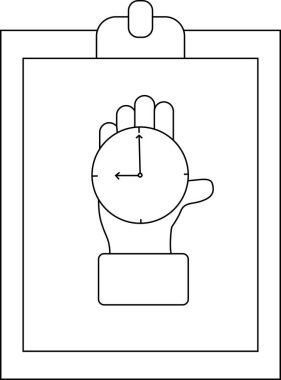 Elinde bir saat olan pano 900 'ü gösteriyor.