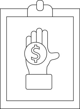 Kağıt üzerinde dolar işareti olan bozuk parayı el ele tutuş.