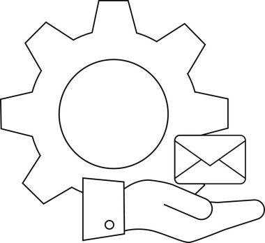 Elinde bir zarf takımı vardı.