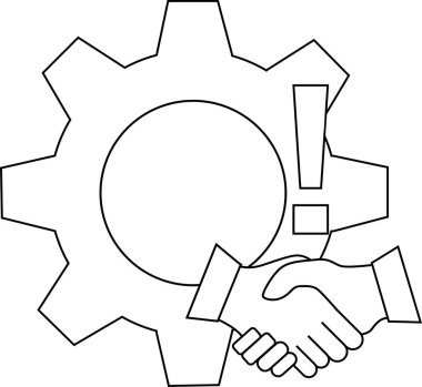 Ünlem el sıkışma teçhizatı ile dişli ortasında bir daire içerir