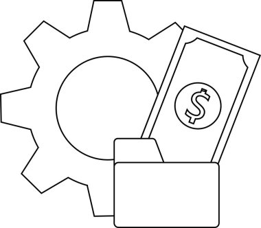 Dizin ve dolar fatura simgesi