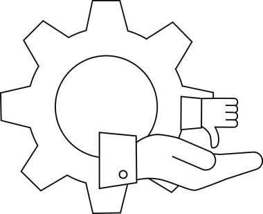 Elleri aşağıda olan vites, teknoloji veya endüstri kavramının reddedildiği anlamına gelir