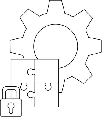 Vites bulmacası ve asma kilit çizimi