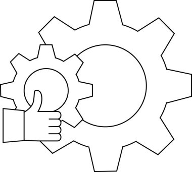 İki vites, birinin baş parmağı ve el kaplaması.