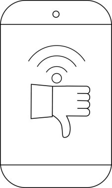 Üzerinde kablosuz internet sembolü bulunan bir telefon ekranı.