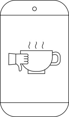 Dumanı tüten bir bardağı tutan bir eli gösteren bir telefon görüntüsü.