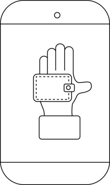 Telefon görüntüleme cüzdanı el bilekliği