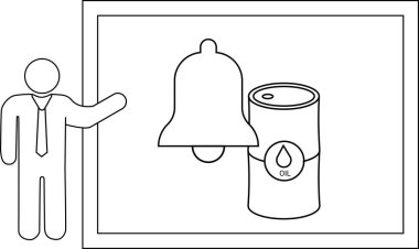 Çerçevelenmiş görüntü, bir kişinin çan ve yağ variline doğru hareket ederek görsel bir görüntü oluşturduğunu gösteriyor.